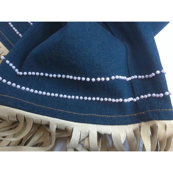 Vintage Taiga Suede Western Fringe Jacket Size Large And Pants Size 10 - Picture 4 of 8